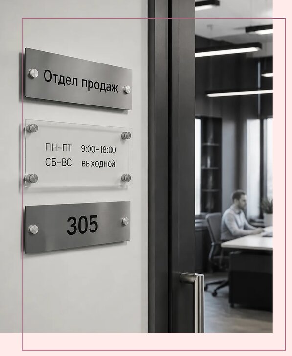Офисные таблички на дверь в Кызыле по цене от 5082 р. | Аванза-Кзл